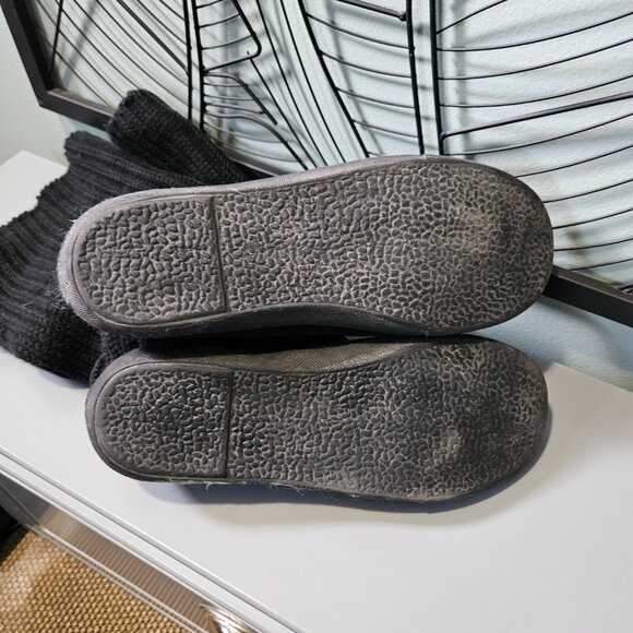 Aldo | Black Suede and Wool Flat and Slouchy Customizable Boots - Picture 8 of 12